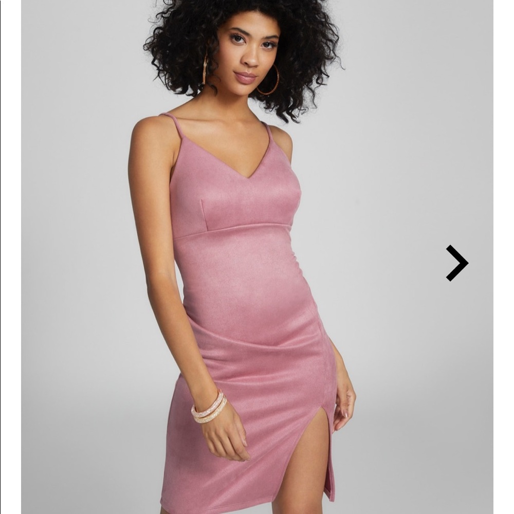 Guess Faux suede midi dress